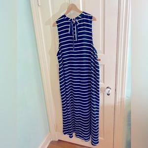 Banana Republic halter dress with tie neck, maxi swing